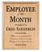 Employee of the Month Plaque – Personalized Monthly Recognition Award