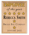 Employee of the Year Plaque – Personalized Annual Recognition Award