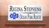 EMS Desk Nameplate - Personalized Marble Name Sign for Paramedics & First Responders