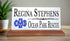 EMS Desk Nameplate - Personalized Marble Name Sign for Paramedics & First Responders