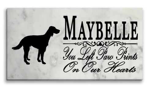 English Setter Memorial Stone Personalized Garden Rock Grave Marker
