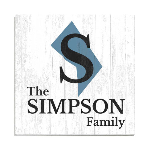 Family Name Sign Home State Custom - Select Your State - 10.5in x 10.5in
