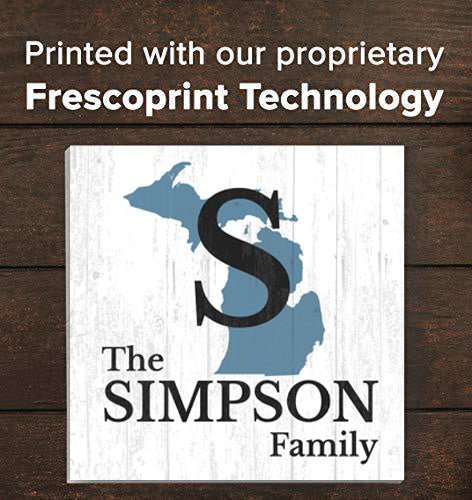 Family Name Sign Home State Custom - Select Your State - 10.5in x 10.5in