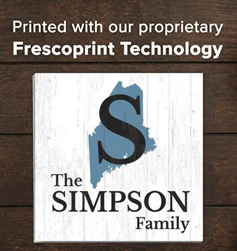 Family Name Sign Home State Custom - Select Your State - 10.5in x 10.5in