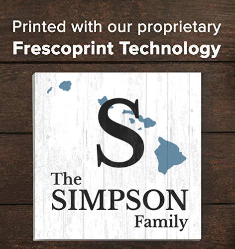 Family Name Sign Home State Custom - Select Your State - 10.5in x 10.5in