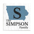 Home State Family Name Sign - Personalized Custom State Design