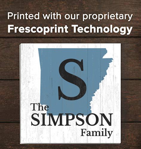 Family Name Sign Home State Custom - Select Your State - 10.5in x 10.5in