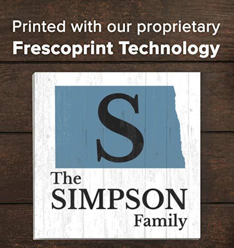 Family Name Sign Home State Custom - Select Your State - 10.5in x 10.5in