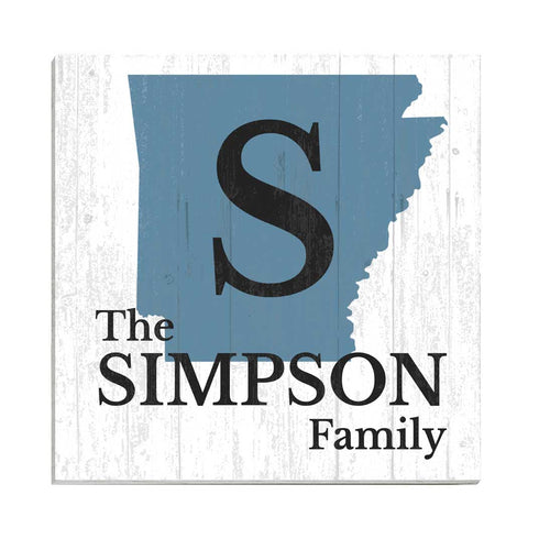 Family Name Sign Home State Custom - Select Your State - 10.5in x 10.5in