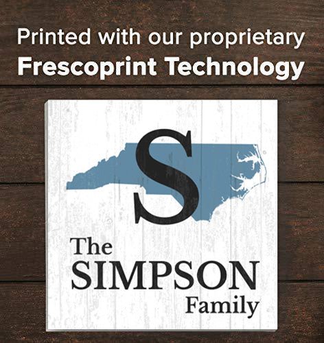 Family Name Sign Home State Custom - Select Your State - 10.5in x 10.5in