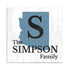 Home State Family Name Sign - Personalized Custom State Design