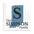 Home State Family Name Sign - Personalized Custom State Design