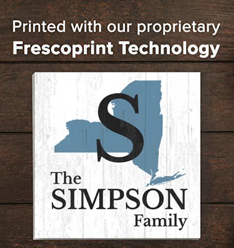 Family Name Sign Home State Custom - Select Your State - 10.5in x 10.5in