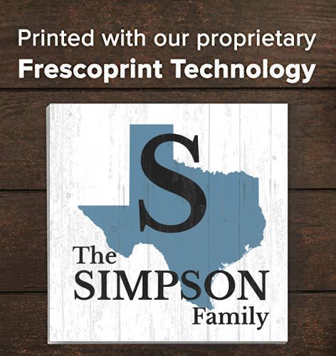 Family Name Sign Home State Custom - Select Your State - 10.5in x 10.5in