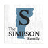 Home State Family Name Sign - Personalized Custom State Design