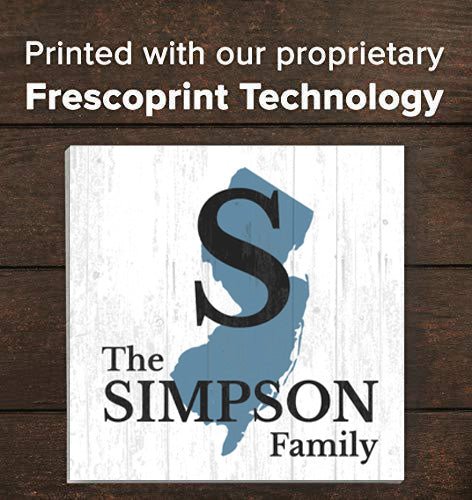 Family Name Sign Home State Custom - Select Your State - 10.5in x 10.5in