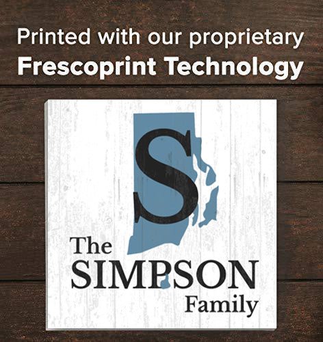 Family Name Sign Home State Custom - Select Your State - 10.5in x 10.5in