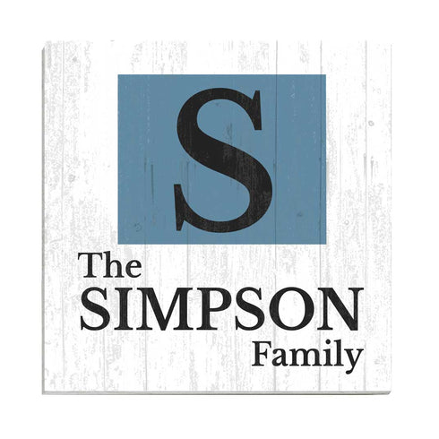 Family Name Sign Home State Custom - Select Your State - 10.5in x 10.5in