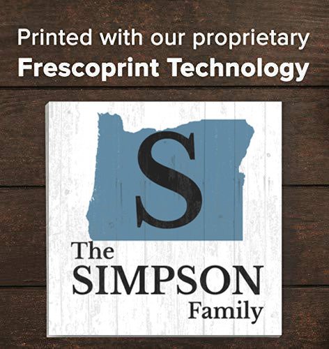 Family Name Sign Home State Custom - Select Your State - 10.5in x 10.5in