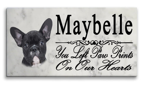 French Bulldog Memorial Stone Personalized Garden Plaque Grave Marker Outdoor or Indoor