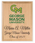 Official George Mason Class Year Plaque - New Student or Graduation Gift – Custom Name and Year Solid Wood Sign