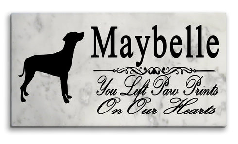 German Pinscher Memorial Stone Personalized Dog Garden Plaque Grave Marker Outdoor or Indoor