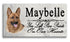 German Shepherd Memorial Stone - Personalized Marble Dog Grave Marker