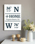 GPS Coordinates Sign - Personalized Latitude Longitude Location Wall Art