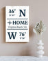 GPS Coordinates Sign - Personalized Latitude Longitude Location Wall Art