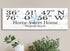 Custom GPS Coordinates Sign – Personalized “Home Sweet Home” Latitude & Longitude Plaque