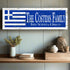 Greek Flag Sign - Personalized Family Name - Custom Wood Greek Heritage Gift