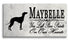 Greyhound Memorial Stone - Custom Personalized Marble Grave Marker