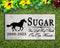 Personalized Horse Memorial Stone – Galloping Silhouette Marble Plaque