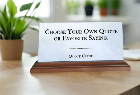 Custom Marble Quote Plaque – Personalized Desk Gift with Your Favorite Saying