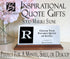 Custom Monogram Quote Plaque – Personalized Marble Desk Display with Initial and Favorite Saying