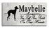 Italian Greyhound Memorial Stone - Custom Personalized Marble Grave Marker
