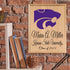 Official Kansas State Class Year Plaque - K-State New Student or Graduation Gift – Custom Name and Year Solid Wood Sign