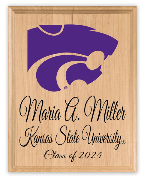 Kansas State University Graduation Gift – Custom Name and Year Plaque