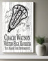 Lacrosse Coach Gift Plaque - Personalized Signable Team Award