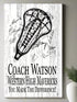 Lacrosse Coach Gift Plaque - Personalized Signable Team Award