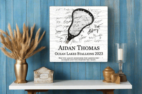 Personalized Lacrosse Award Plaque or LAX Coach Recognition - Signable
