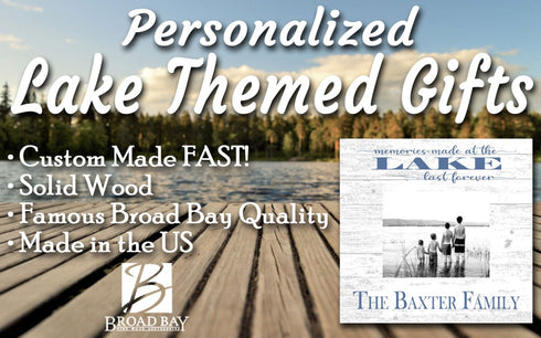 Lake House Frame With Printed Photo -Upload Your Picture Memories Made At The Lake Last Forever