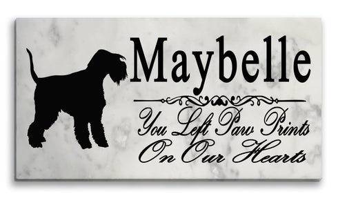 Lakeland Terrier Memorial Stone PERSONALIZED Garden Rock Grave Marker Outdoor or Indoor