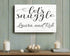 Let's Snuggle Sign - Personalized Romantic Anniversary or Wedding Gift