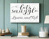 Let's Snuggle Sign - Personalized Romantic Anniversary or Wedding Gift