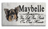 Long Haired Chihuahua Memorial Stone - Personalized Marble Grave Marker