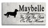 Long Haired Dachshund Memorial Stone - Custom Personalized Marble Marker