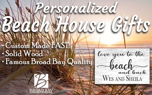 Personalized Beach Love Sign – “Love You to the Beach and Back” | Custom Couple’s Coastal Wall Art