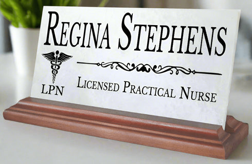 LPN Nurse Nameplate Gift - Licensed Practical Nurse Name Plate for Nurses