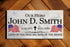 Military Memorial Stone - Personalized Marble Plaque with Flag & Dates